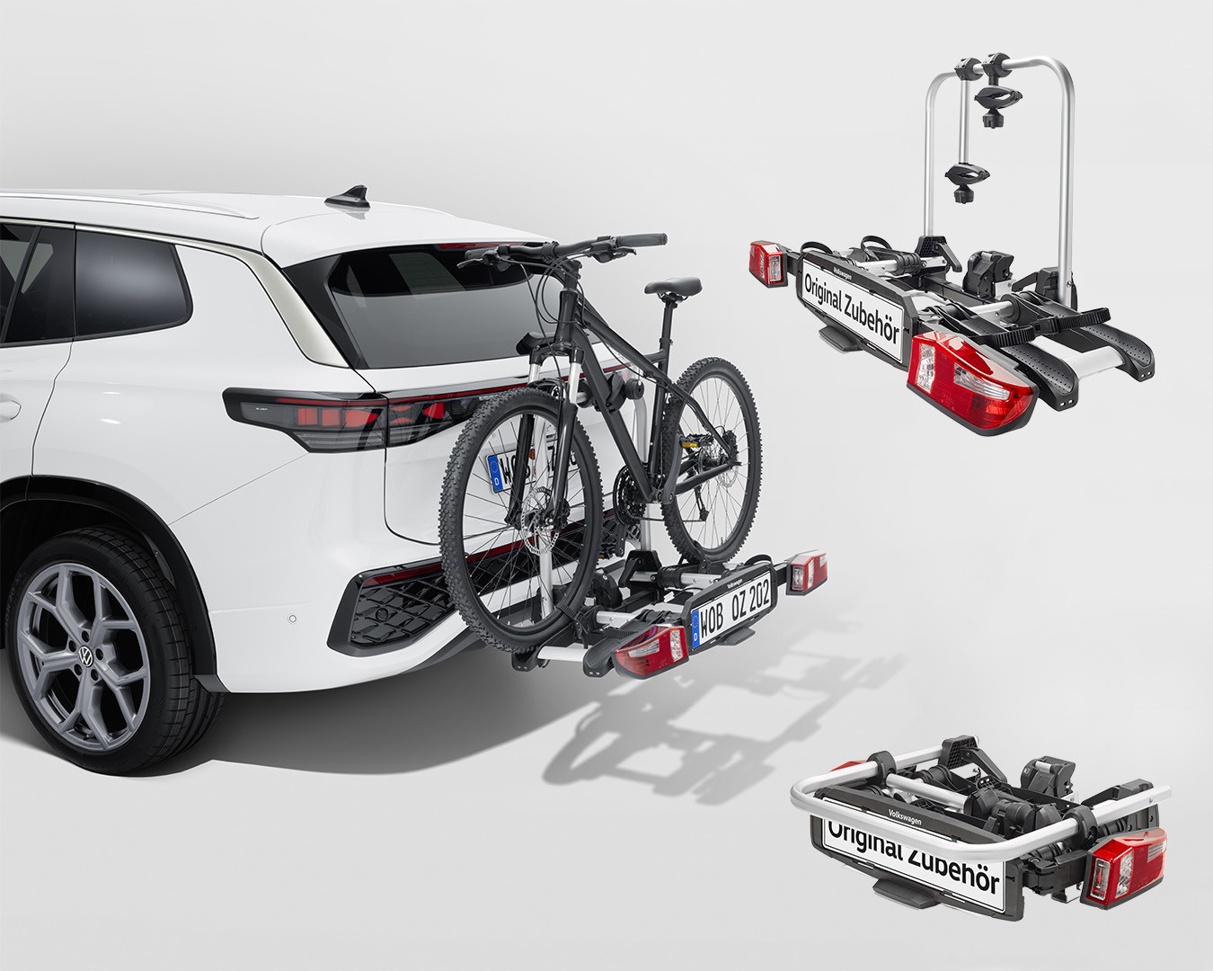 Fahrradträger an Tiguan in weiß